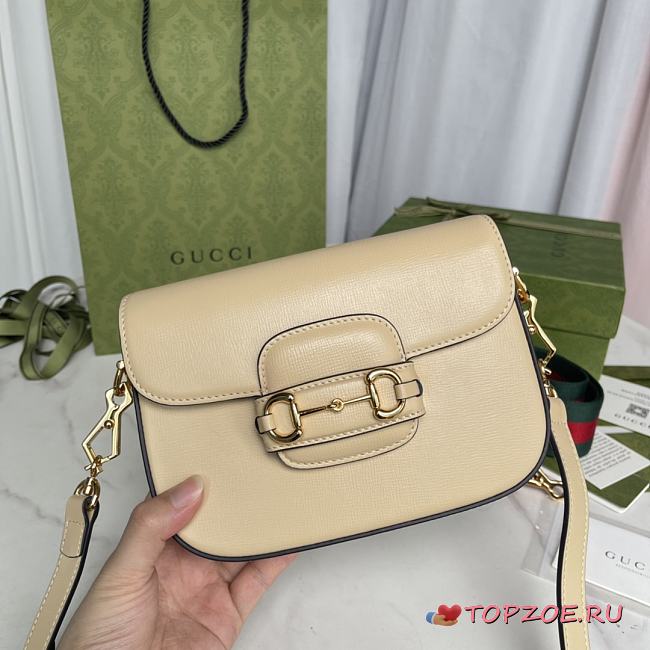 GUCCI HORSEBIT 1955 MINI BAG YELLOW 658574 SIZE 20.5 X 14 X 5CM - 1