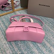 BALENCIAGA HOURGLASS SMALL TOP HANDLE BAG CROCODILE PINK SIZE 23CM - 5