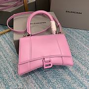 BALENCIAGA HOURGLASS SMALL TOP HANDLE BAG CROCODILE PINK SIZE 23CM - 4