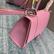 BALENCIAGA HOURGLASS SMALL TOP HANDLE BAG CROCODILE PINK SIZE 23CM - 3