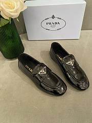 PRADA Unlined brushed leather loafers BLACK - 1