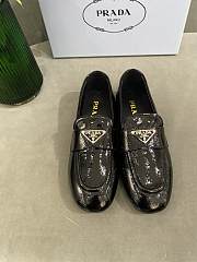 PRADA Unlined brushed leather loafers BLACK - 5
