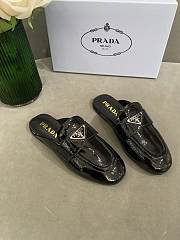 PRADA Unlined brushed leather mules BLACK - 1