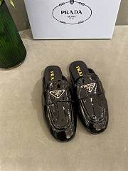 PRADA Unlined brushed leather mules BLACK - 5