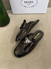 PRADA Unlined brushed leather mules BLACK - 4