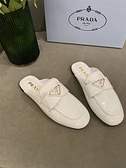 PRADA Unlined brushed leather mules WHITE - 1