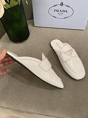 PRADA Unlined brushed leather mules WHITE - 3