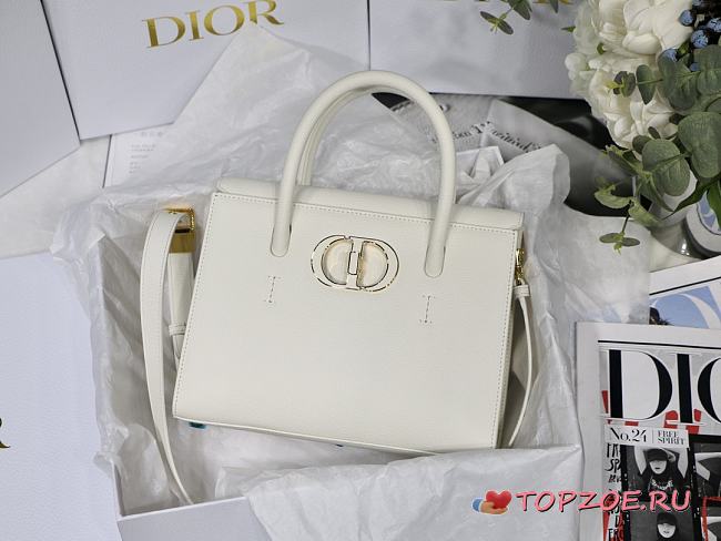 DIOR 30 MONTAIGNE HANDBAG White 25cm - 1