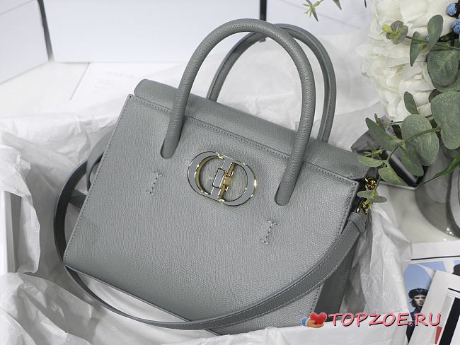 DIOR 30 MONTAIGNE HANDBAG Grey 25cm - 1