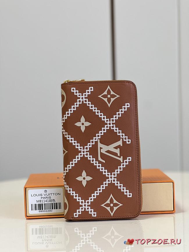LV ZIPPY WALLET M81141 BROWN 19.5CM - 1
