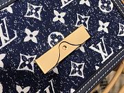 LV Dauphine Denim M59631 Navy Blue PM 20CM - 3