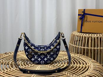 LV LOOP BAG M81166 NAVY BLUE 23CM