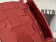 BOTTEGA VENETA CASSETTE RED MEDIUM SIZE23CM - 6