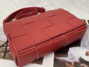 BOTTEGA VENETA CASSETTE RED MEDIUM SIZE23CM - 5