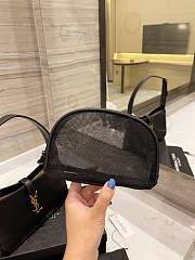 YSL LE 5 À 7 HOBO BAG IN SMOOTH LEATHER BLACK 25CM - 2