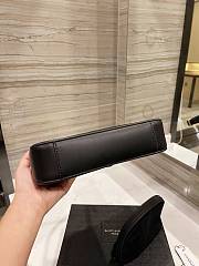 YSL LE 5 À 7 HOBO BAG IN SMOOTH LEATHER BLACK 25CM - 3