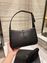 YSL LE 5 À 7 HOBO BAG IN SMOOTH LEATHER BLACK 25CM - 6