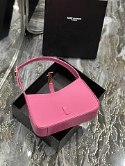 YSL LE 5 À 7 HOBO BAG IN SMOOTH LEATHER PINK 25CM - 5