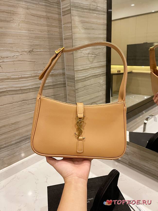 YSL LE 5 À 7 HOBO BAG IN SMOOTH LEATHER BEIGE 25CM - 1