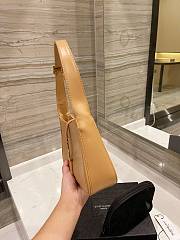 YSL LE 5 À 7 HOBO BAG IN SMOOTH LEATHER BEIGE 25CM - 3