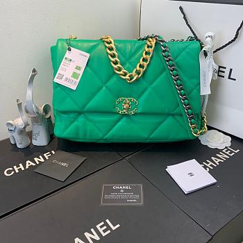 Chanel 19 LARGE Bag Lambskin GREEN 36CM