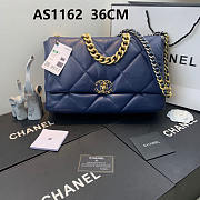 Chanel 19 LARGE Bag Lambskin DARKPURPLE 36CM - 1