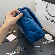 Chanel 19 LARGE Bag Lambskin BLUE 36CM - 6