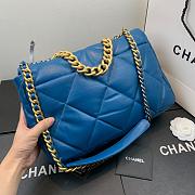 Chanel 19 LARGE Bag Lambskin BLUE 36CM - 5