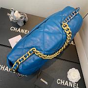 Chanel 19 LARGE Bag Lambskin BLUE 36CM - 2