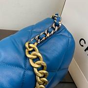 Chanel 19 LARGE Bag Lambskin BLUE 36CM - 3
