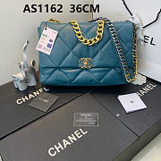 Chanel 19 LARGE Bag Lambskin PEACOCKBLUE 36CM - 1