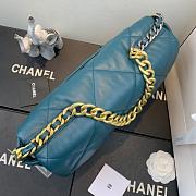 Chanel 19 LARGE Bag Lambskin PEACOCKBLUE 36CM - 5