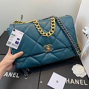 Chanel 19 LARGE Bag Lambskin PEACOCKBLUE 36CM - 2