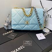 Chanel 19 LARGE Bag Lambskin BABYBLUE 36CM - 1