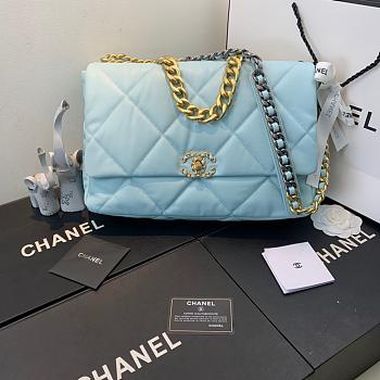 Chanel 19 LARGE Bag Lambskin BABYBLUE 36CM