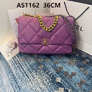 Chanel 19 LARGE Bag Lambskin PURPLE 36CM - 1