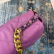 Chanel 19 LARGE Bag Lambskin PURPLE 36CM - 6