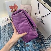 Chanel 19 LARGE Bag Lambskin PURPLE 36CM - 5