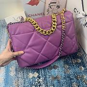 Chanel 19 LARGE Bag Lambskin PURPLE 36CM - 4