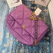 Chanel 19 LARGE Bag Lambskin PURPLE 36CM - 3