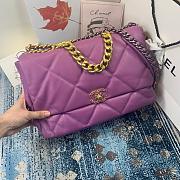 Chanel 19 LARGE Bag Lambskin PURPLE 36CM - 2