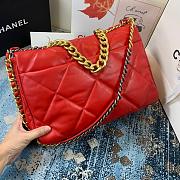 Chanel 19 LARGE Bag Lambskin RED 36CM - 6