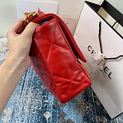 Chanel 19 LARGE Bag Lambskin RED 36CM - 5