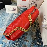 Chanel 19 LARGE Bag Lambskin RED 36CM - 4