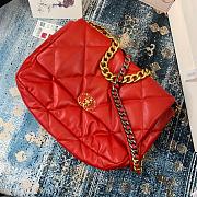 Chanel 19 LARGE Bag Lambskin RED 36CM - 3