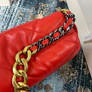 Chanel 19 LARGE Bag Lambskin RED 36CM - 2