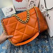 Chanel 19 LARGE Bag Lambskin ORANGE 36CM - 3