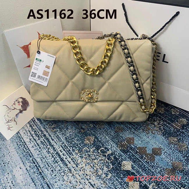 Chanel 19 LARGE Bag Lambskin GOOSE 36CM - 1