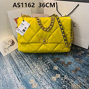 Chanel 19 LARGE Bag Lambskin YELLOW 36CM - 1