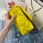 Chanel 19 LARGE Bag Lambskin YELLOW 36CM - 3